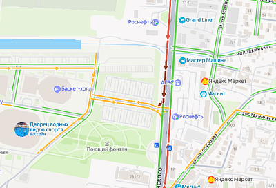 В Краснодаре из-за концерта Кадышевой в «Баскет-холле» образовалась 5-километровая пробка на ул. Дзержинского 