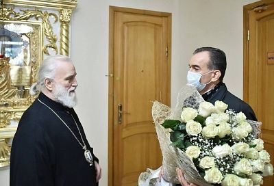 Губернатор Вениамин Кондратьев поздравил митрополита Екатеринодарского и Кубанского Павла с днем рождения