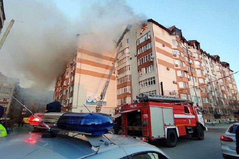 Вениамин Кондратьев поручил организовать временное размещение жильцов горящего дома в Анапе