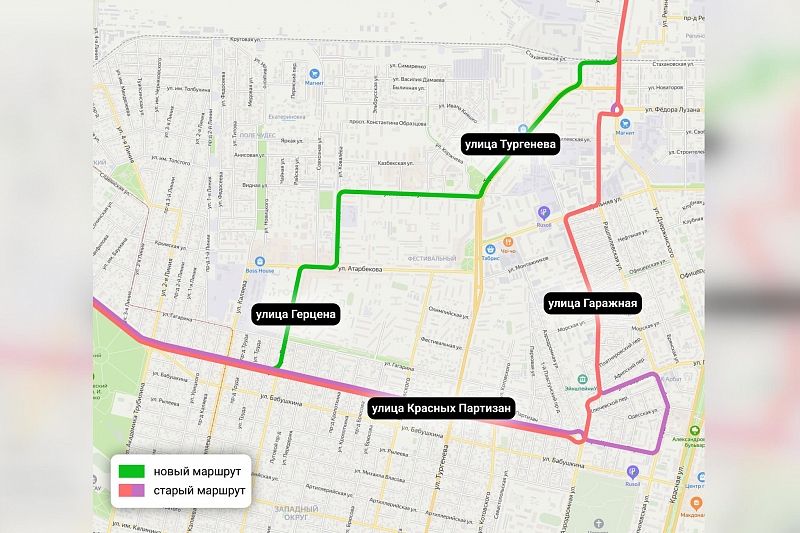 Новая схема движения автобусного маршрута № 155А