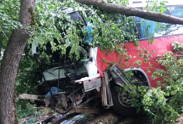 Массовая авария с туристическим автобусом в Краснодарском крае: первые кадры с места