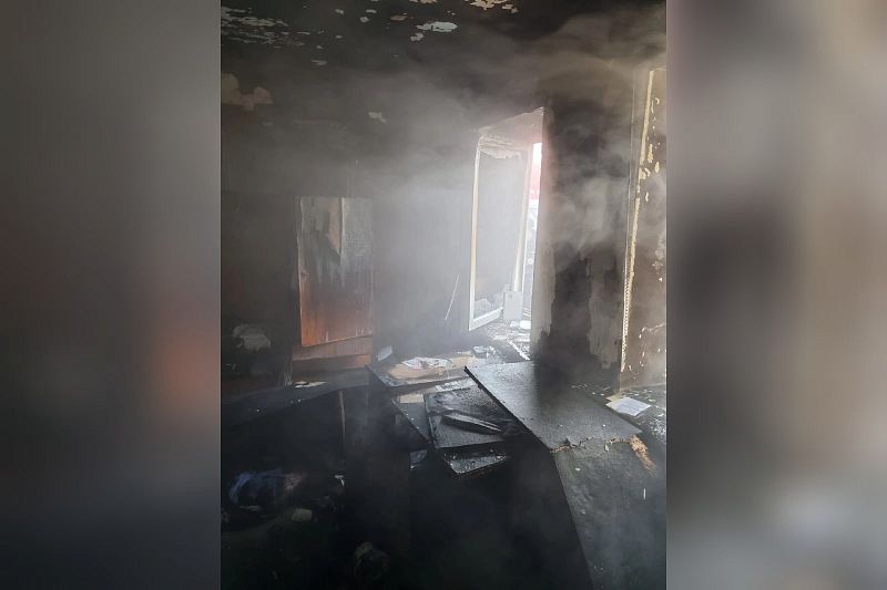 Мужчина погиб при пожаре в частном доме в Кропоткине
