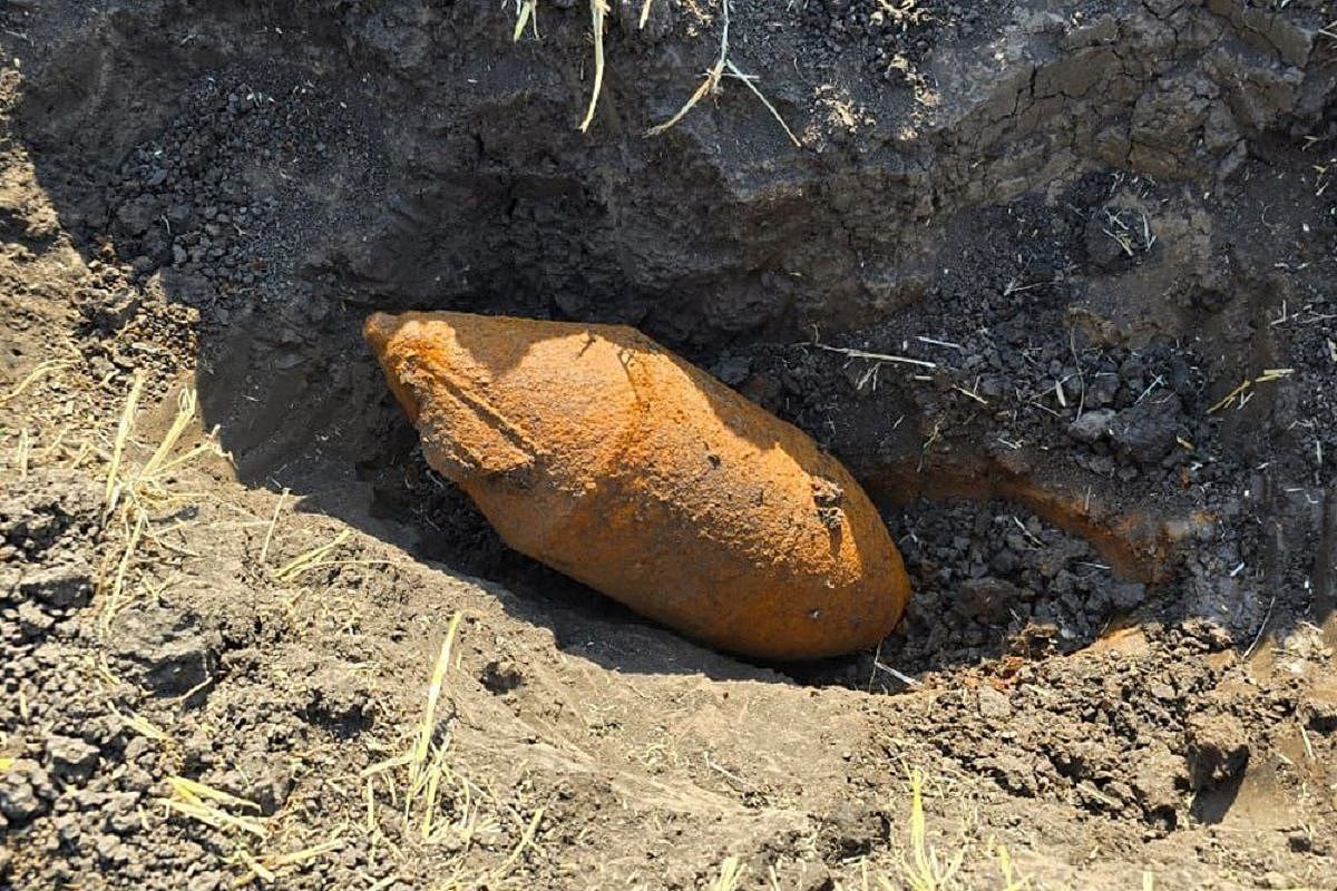 Работники нефтеперекачивающей станции на Кубани нашли 100-килограммовую авиабомбу времен войны