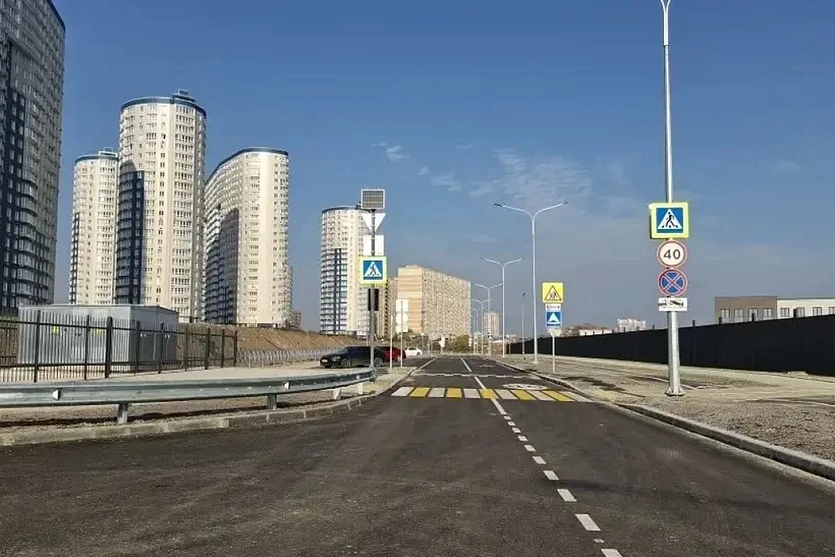 Строительство новой дороги завершается по улице Старокубанской в Краснодаре 