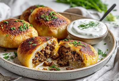 Картофельные зразы с мясом и грибами — сочные внутри и с идеальной корочкой