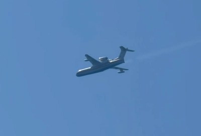 Самолет-амфибия Бе-200 приступил к тушению пожара на территории заповедника «Утриш» под Анапой