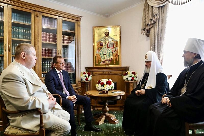 Глава Кубани Вениамин Кондратьев встретился с патриархом Московским и всея Руси Кириллом