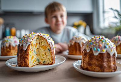 Медовый кулич по семейному рецепту: сочный, мягкий и очень ароматный