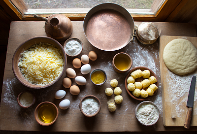 Две ачмы на сковороде: классическая и ленивая из лаваша