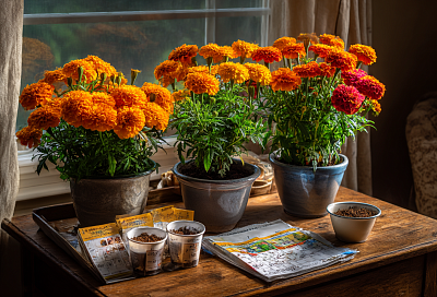 Когда и как сеять бархатцы в 2026 году: ранний посев для цветения уже в мае