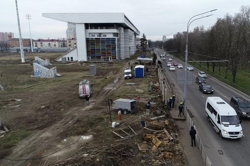 В Краснодаре на месте снесенного забора возле стадиона «Динамо» появится зеленая зона
