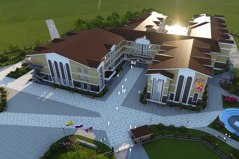 Визуализация проекта строительства школы на 1100 мест рядом с Новознаменским жилым районом.