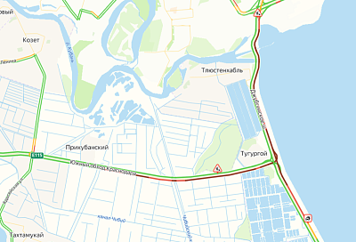 Гигантская пробка образовалась на въезде в Краснодар со стороны Адыгеи