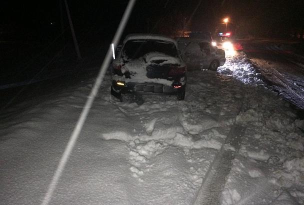 11-летний мальчик пострадал в ДТП на снежной дороге в Краснодарском крае