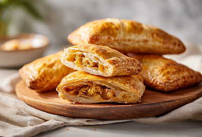 Постное слоёное тесто без дрожжей и яиц: хрустящие пирожки за полчаса