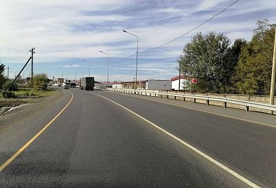 Восемь километров федеральной трассы отремонтировали под Крымском