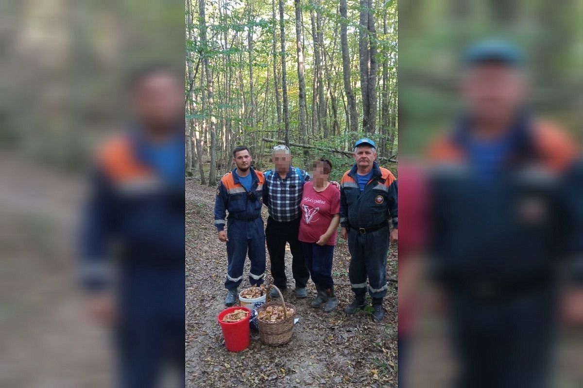 Спасатели нашли заблудившихся в лесу грибников на Кубани