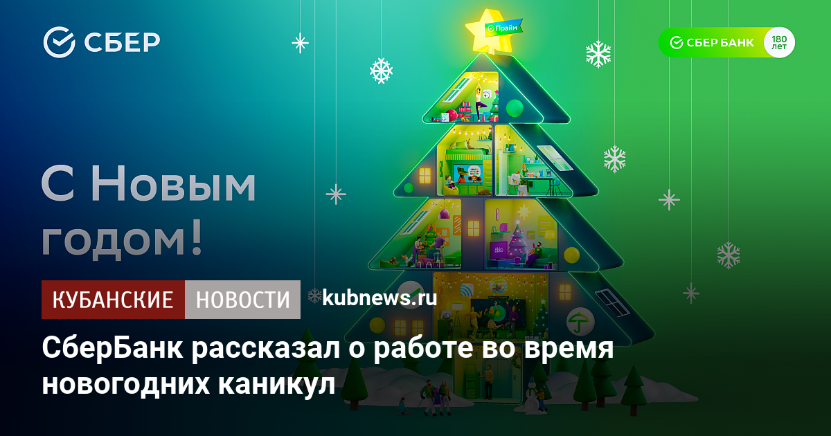 В Сургуте сбербанки работает во время новогодних каникул.