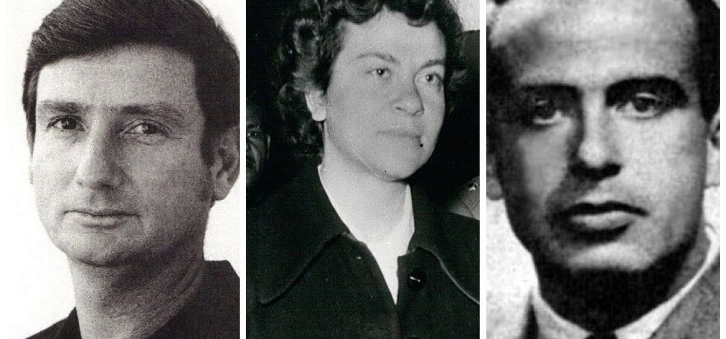 Участники израильской операции 'Сусанна' в Каире, Филип Натансон, Викторина Марсель Ниньо, и ее разработчик Макс Беннетт.