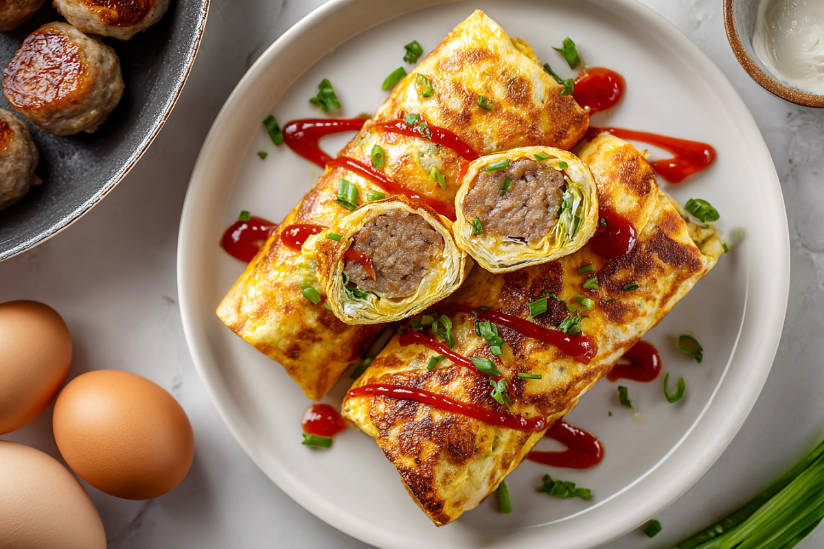 Сосиски в яично-капустных блинчиках: готово за 15 минут – любимый завтрак моих детей!