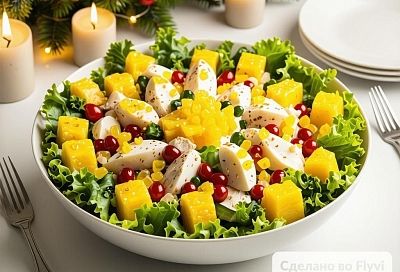 Делаю салат с ананасами и курицей, присыпаю брильянтами и гости сразу забывают про Оливье: подробный рецепт