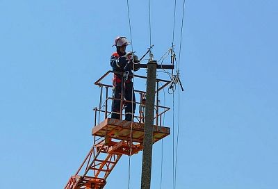 В пяти районах Краснодарского края отремонтировали 120 км линий электропередачи