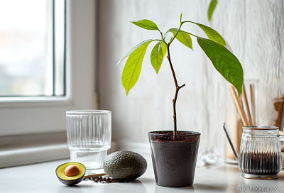 Достаю косточку авокадо, ставлю в стакан — и через пару месяцев у меня уже маленькое деревце!