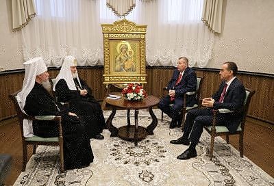Патриарх Московский и всея Руси Кирилл и губернатор Вениамин Кондратьев обсудили вопросы сохранения и развития православия на Кубани