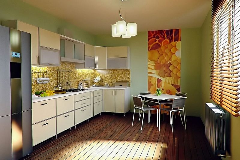 Окрасьте кухню в цвет денег и станете богаче