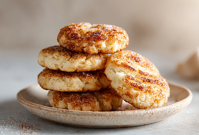 Творожное печенье с сахарно-коричной корочкой: нежное, рассыпчатое и очень вкусное