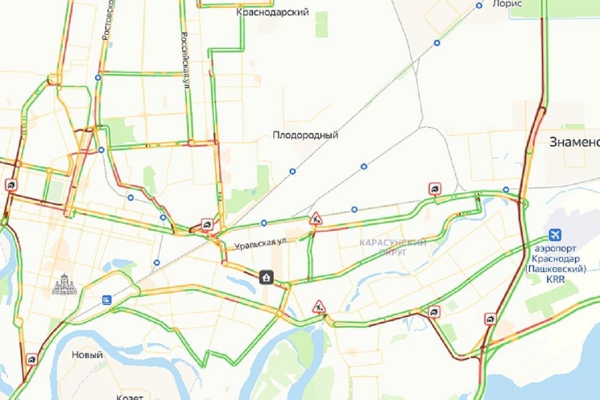 Город стоит третий день. Девятибалльные пробки образовались в Краснодаре