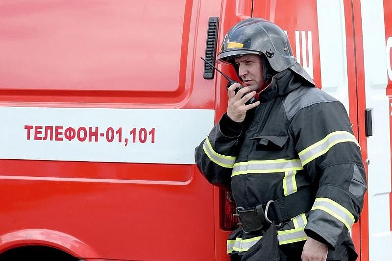 В центре Краснодара потушили пожар на площади 70 кв.м