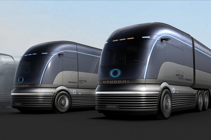 Hyundai представил концепт водородного грузовика в стиле ар-деко