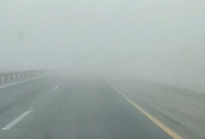 Густой туман накрыл «Волчьи ворота» в Новороссийске