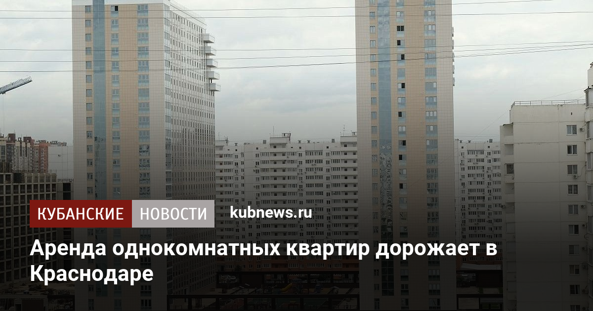 Аренда однокомнатных квартир дорожает в Краснодаре