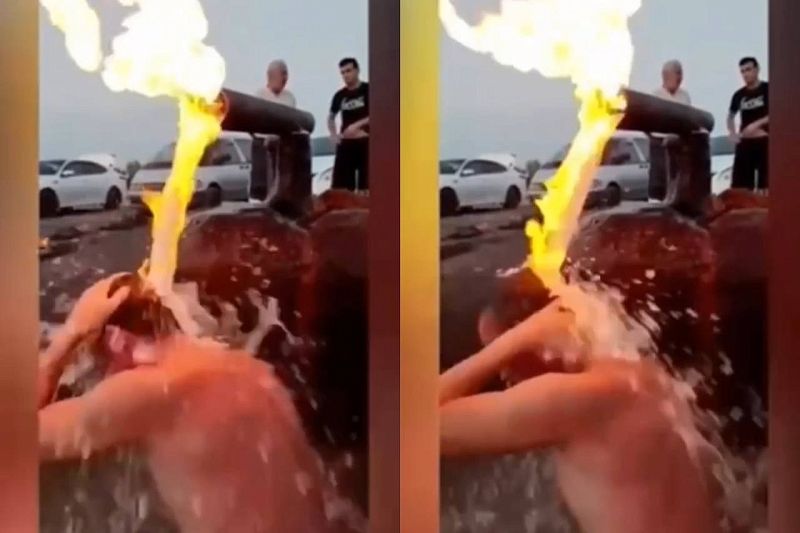В Дагестане россиянин искупался в горящей воде