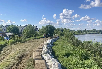 Повышение уровня реки Кубань фиксируют в Крымском районе