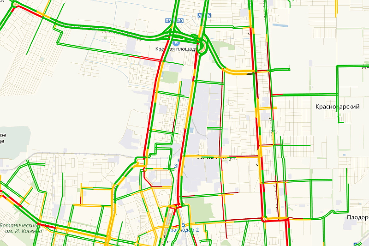 Ростовское шоссе в Краснодаре стоит в 5-километровой пробке