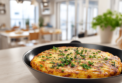 Тру две картофелины на тёрке, заливаю яйцами с зеленью – через 20 минут на сковороде самое вкусное и ароматное блюдо в мире