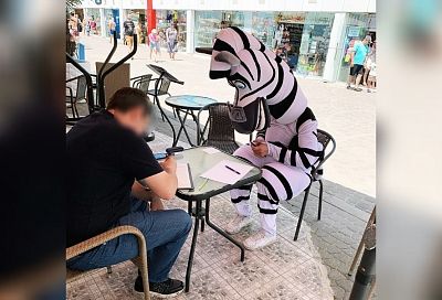 Приставал к прохожим: в Сочи полиция задержала навязчивого аниматора-«зебру»