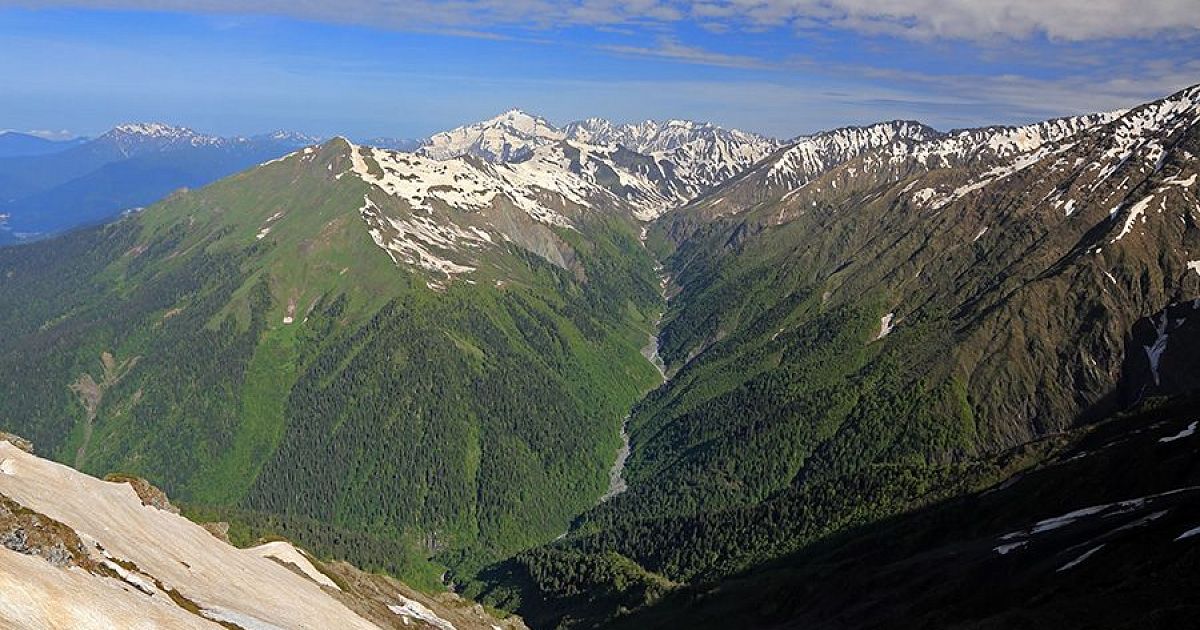 Кавказские горы краснодарского края