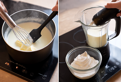 Жирные сливки для взбивания делаю из молока и масла: пробиваю блендером — по деньгам выходит в 2 раза дешевле магазинных