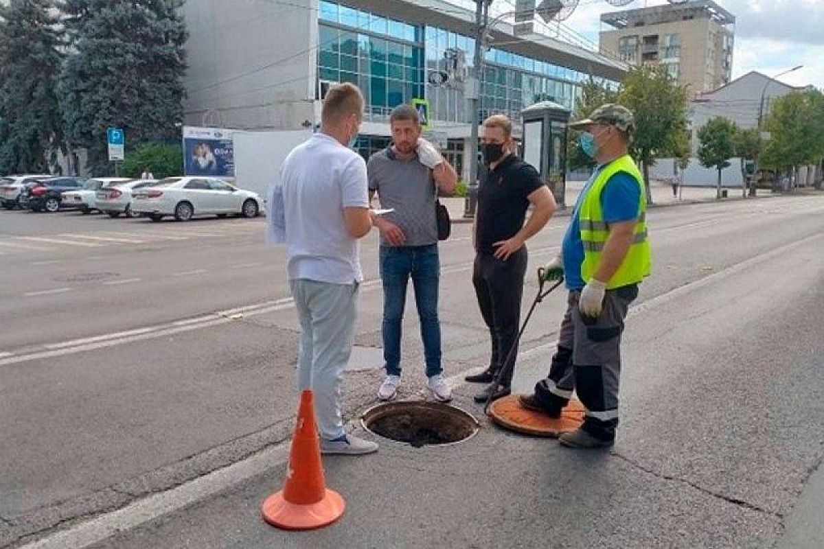 В центре Краснодара выявили 28 незаконных врезок в ливневую канализацию