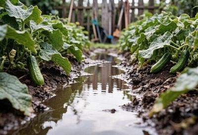Опрыскал огурцы после дождя и присыпал золой — мучнистой росы нет, листья зелёные