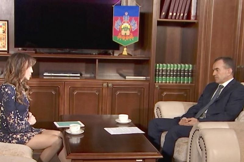 Губернатор Краснодарского края Вениамин Кондратьев дал интервью телеканалу «Россия-24»