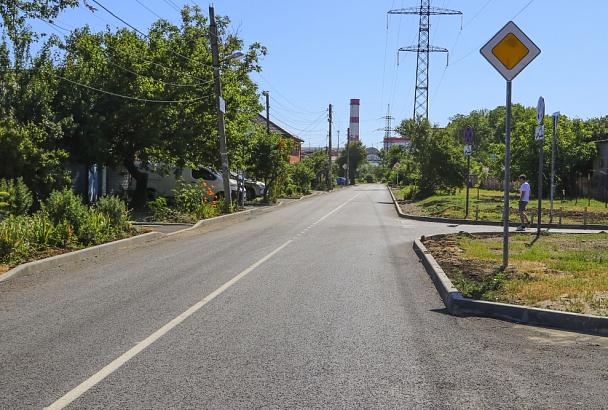 В Краснодаре отремонтировали дорогу на ул. Фабричной