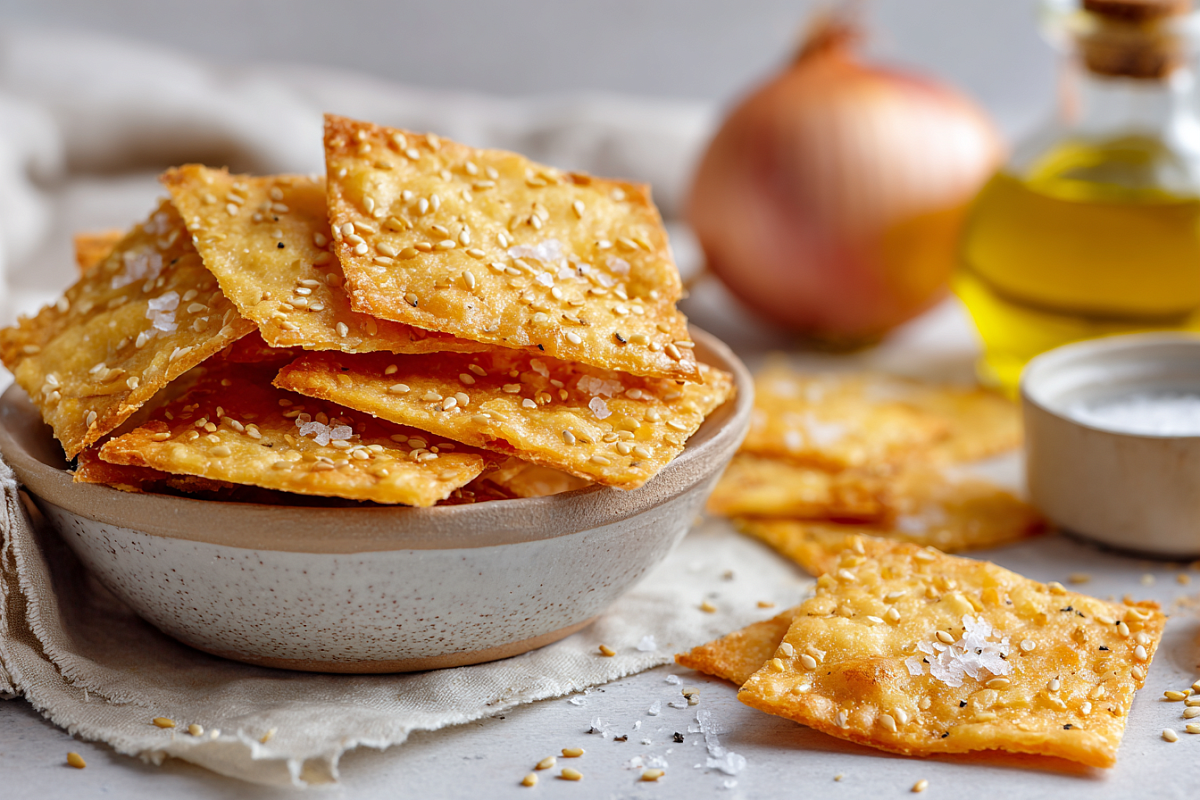 Луковые крекеры, которые сведут с ума: хрустят лучше чипсов и готовятся за полчаса