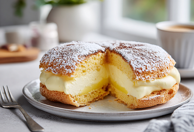 Заварной торт как большой профитроль: нежный крем внутри и хрустящие коржи без дорогих продуктов