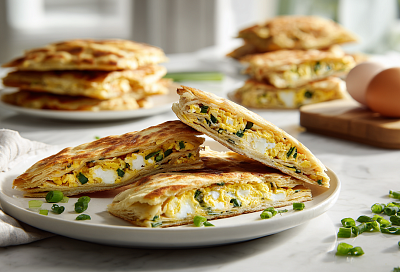 Слоёные лепёшки с яйцом и зеленью: мука, вода и соль — хрустящие и очень вкусные 