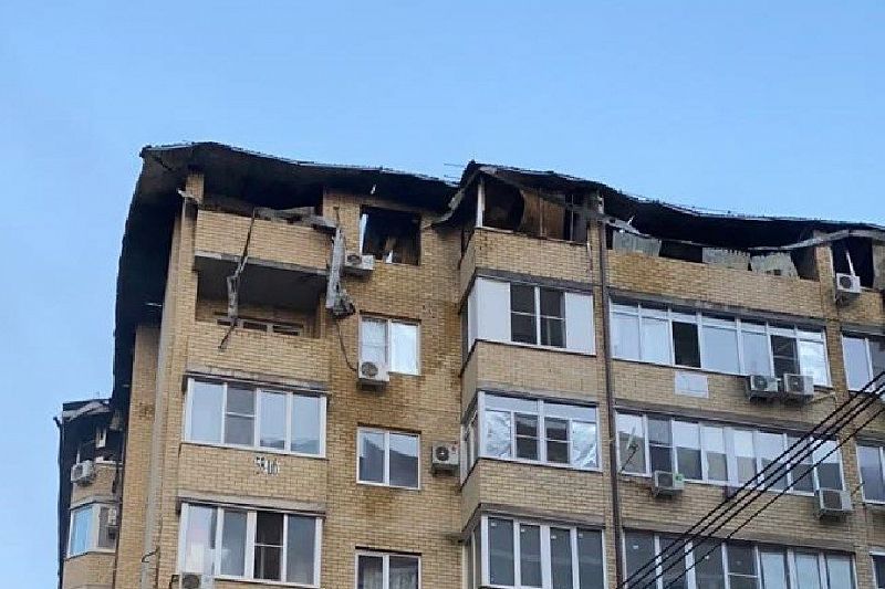 Жильцы пострадавшего при пожаре дома в Краснодаре могут вернуться в квартиры 14 сентября